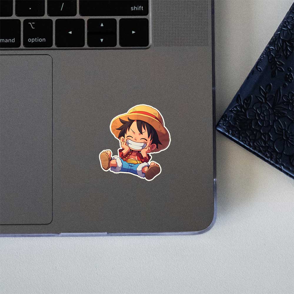 One Piece Chibi Luffy Smile Sticker