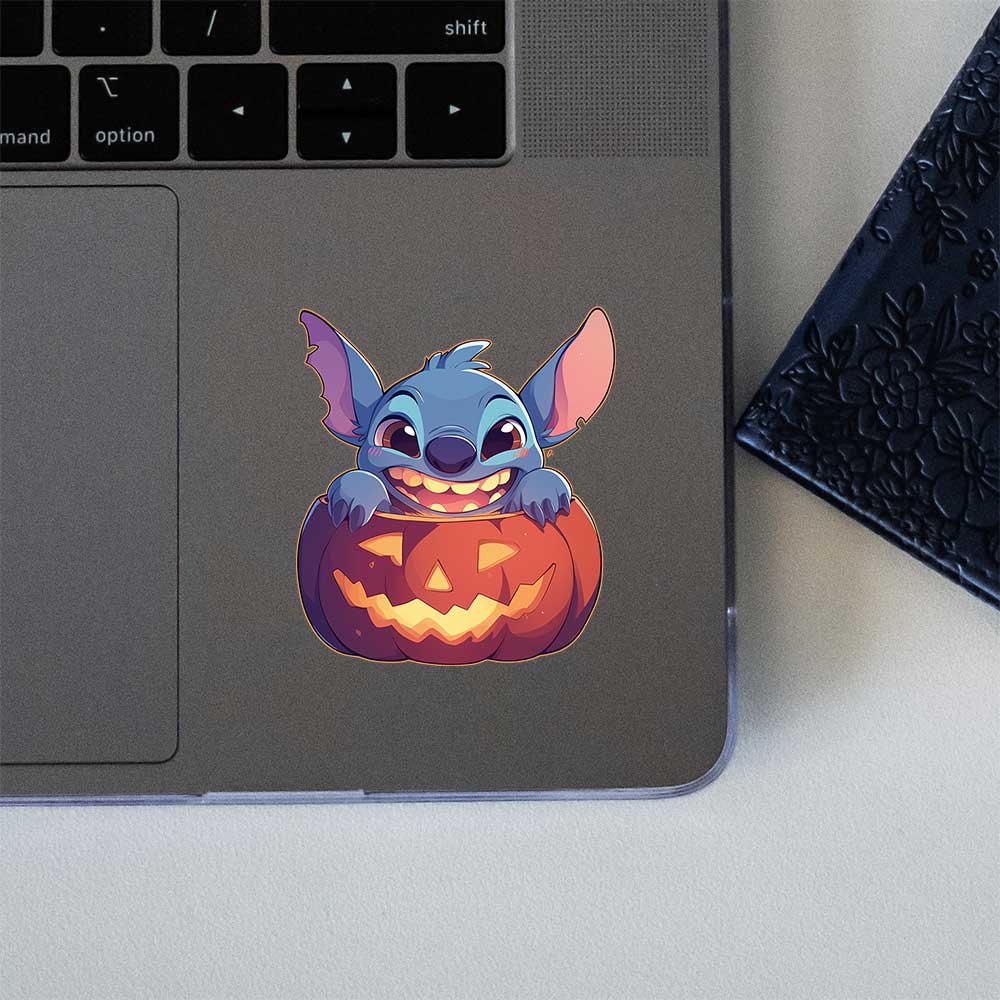 Stitch Halloween Pumpkin Sticker