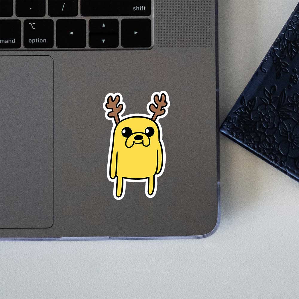 Adventure Time Jake Reindeer Costume Sticker