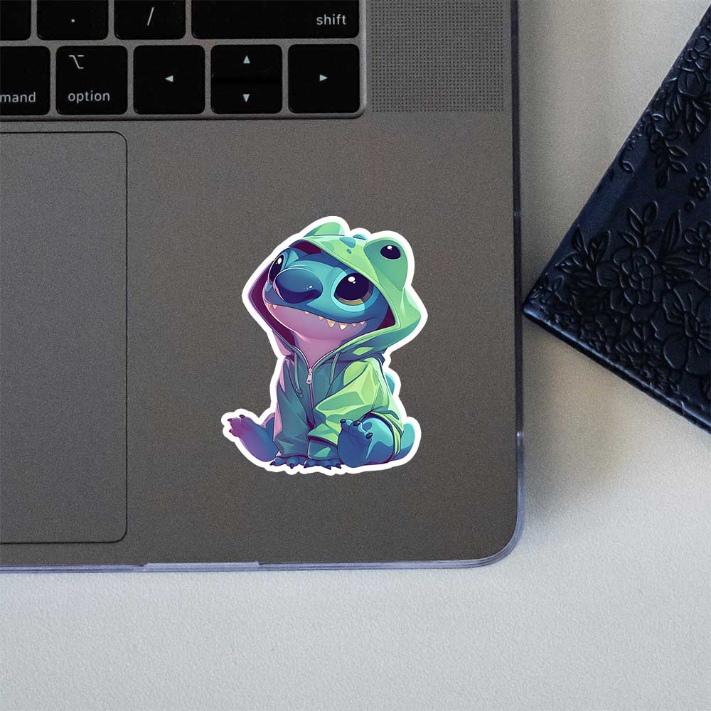 Stitch Frog Hoodie Cute Disney Sticker
