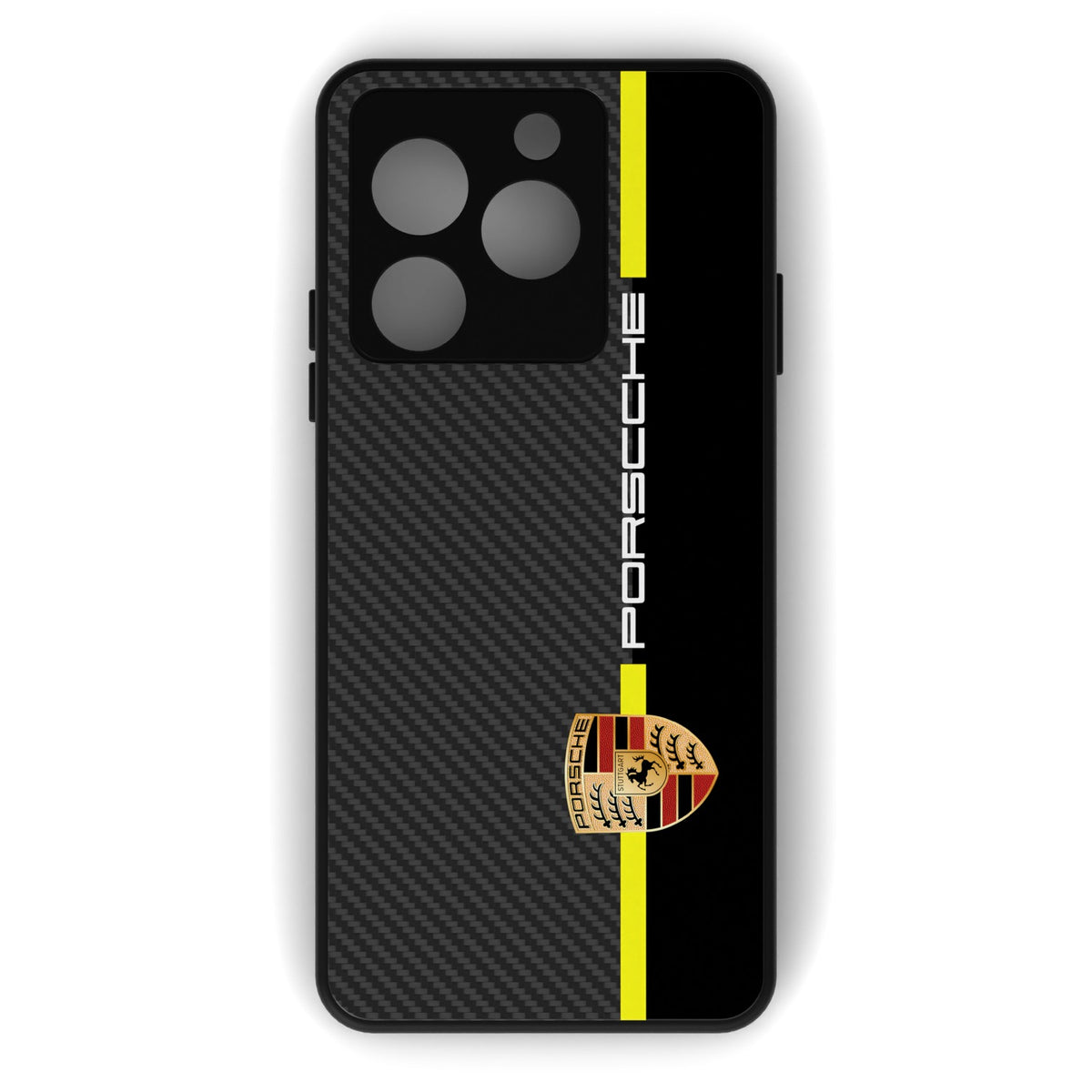 911 Shield printed metal phone case - flat back view