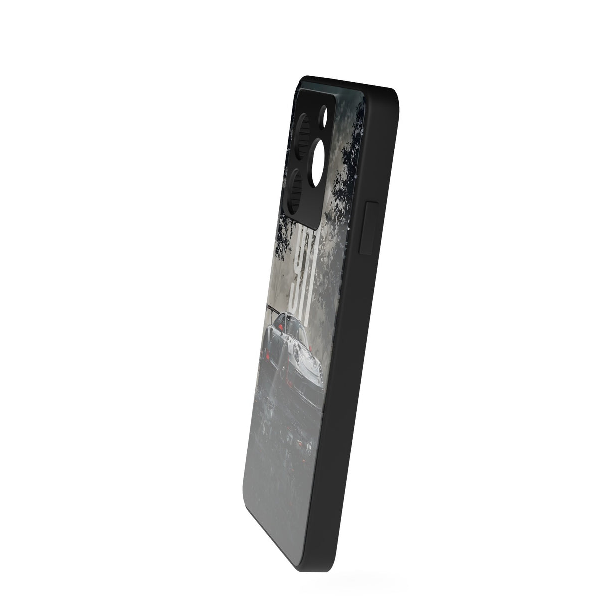911 Stealth Drift printed metal phone case - side view