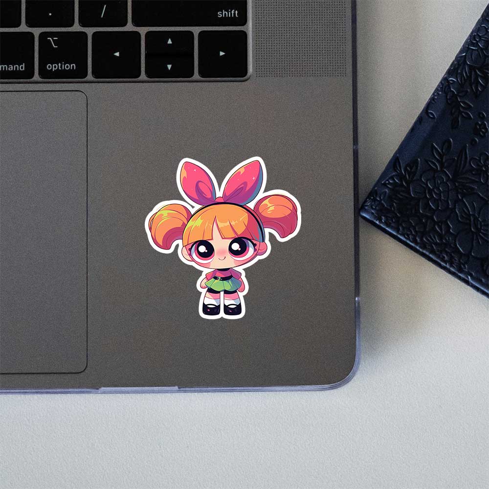 Chibi Powerpuff Girls Blossom Cartoon Sticker