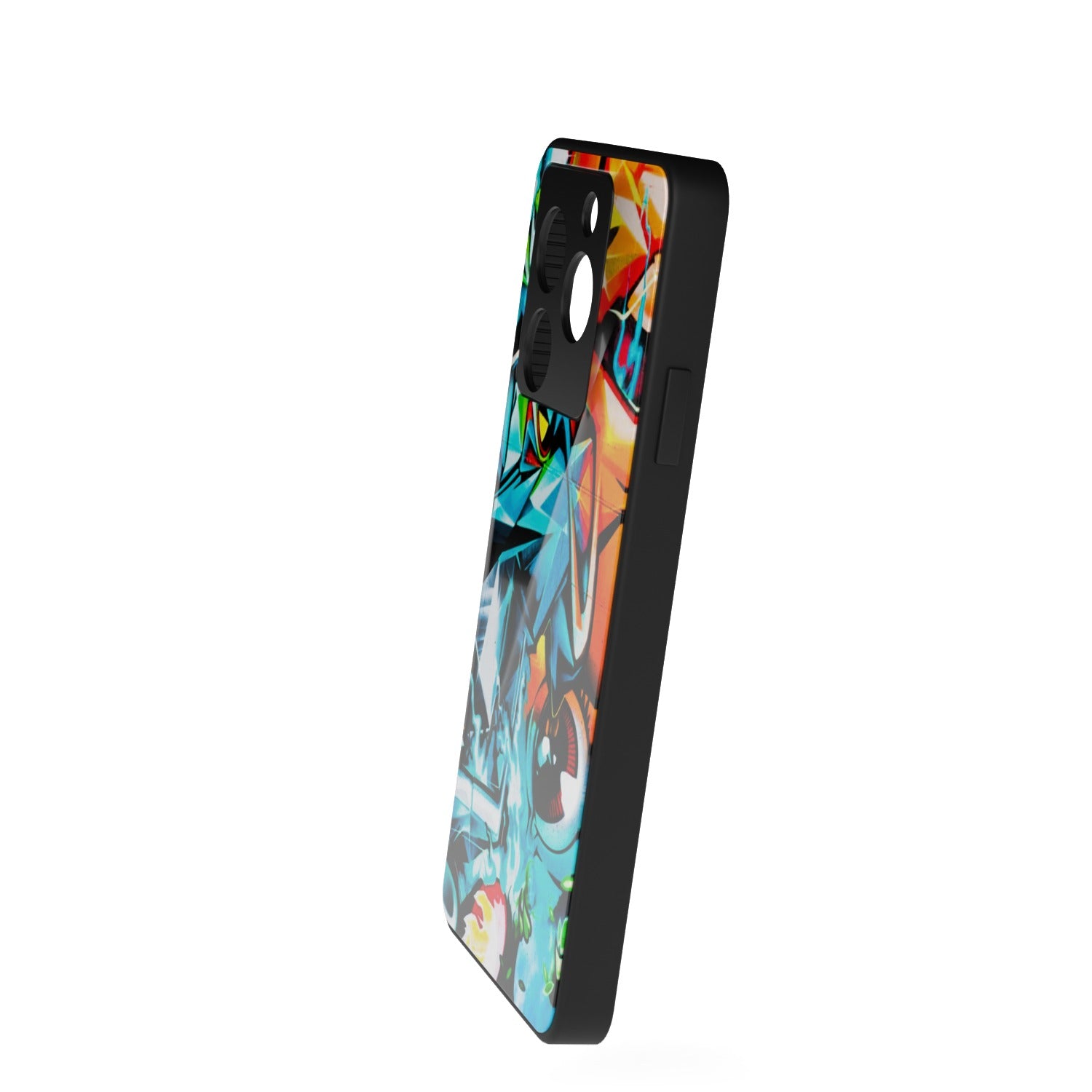 Abstract Vision printed metal phone case - side view