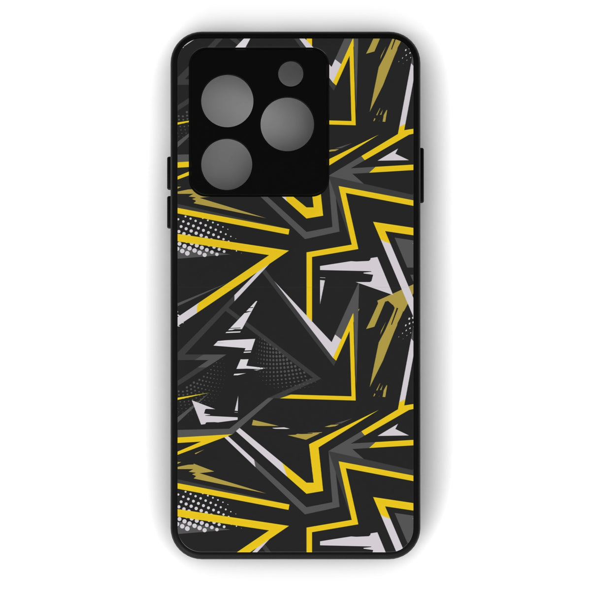 Abstraxx Y printed metal phone case - flat back view