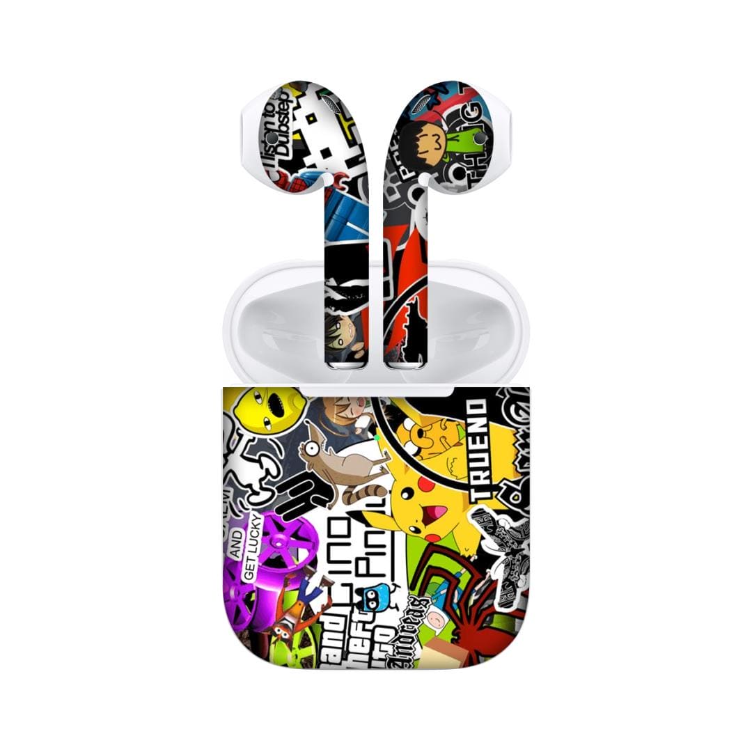 Airpods 2 90s doodle skins