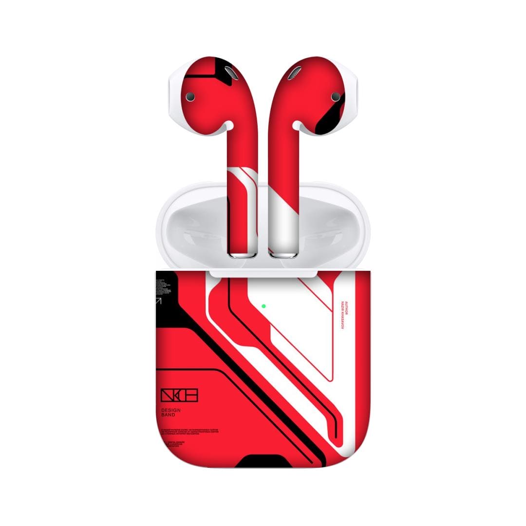 Airpods 2 Cyber Red skins