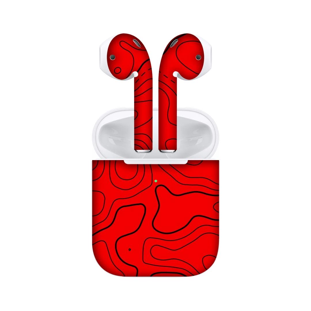 Airpods 2 Damascus Red skins