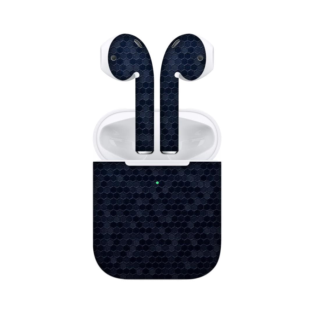 Airpods 2 Honeycomb Blue skins