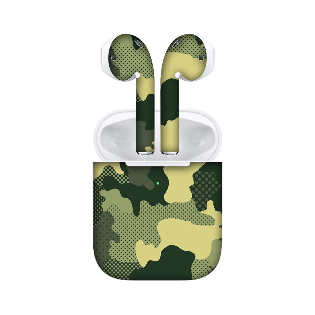 Airpods 2 Military Green Camo skins