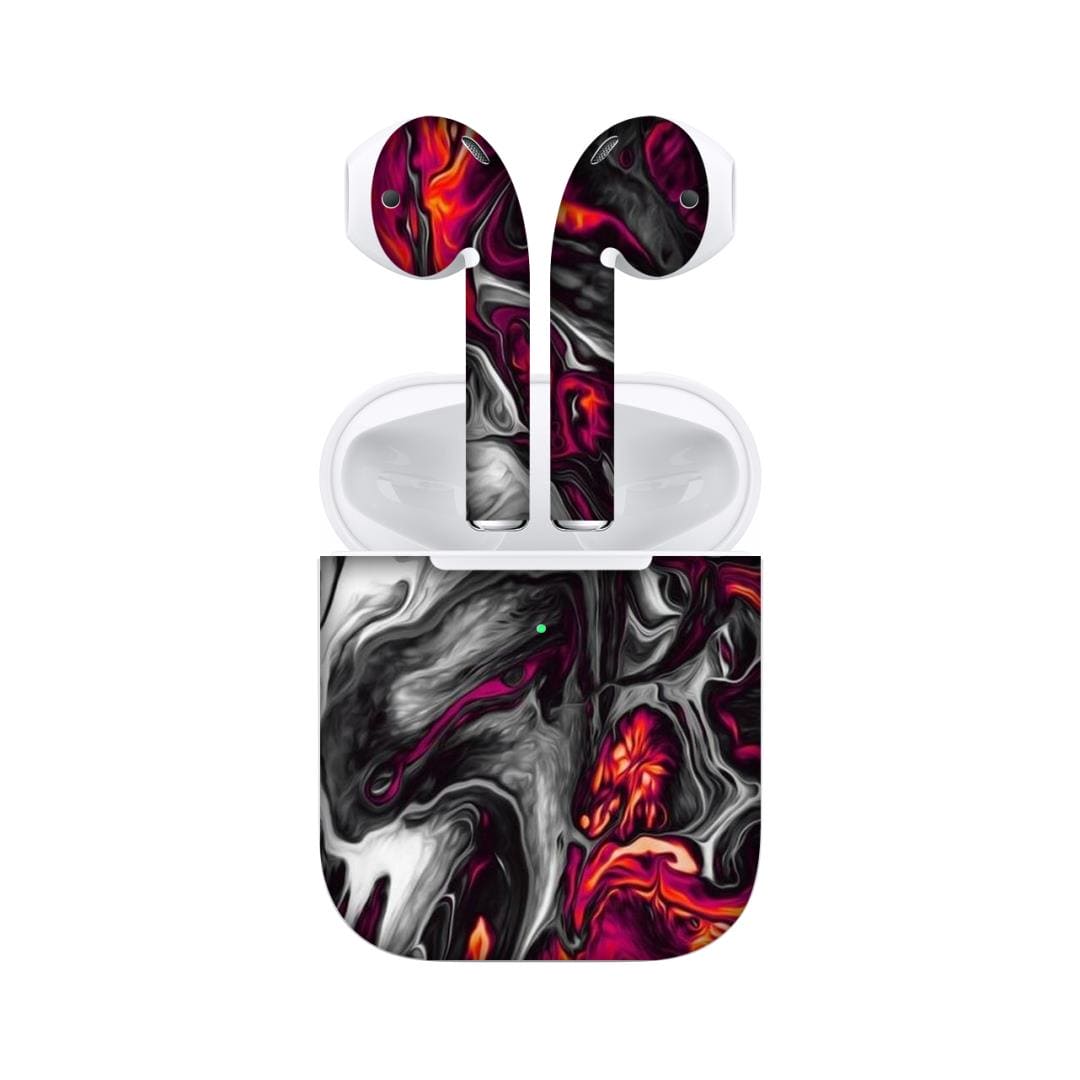 Airpods 2 Red Hot Lava skins