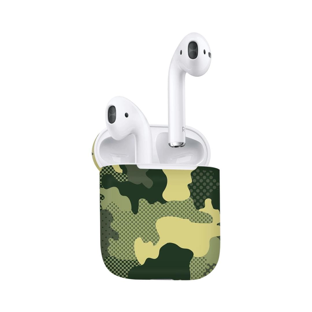 Airpods Military Green Camo skins
