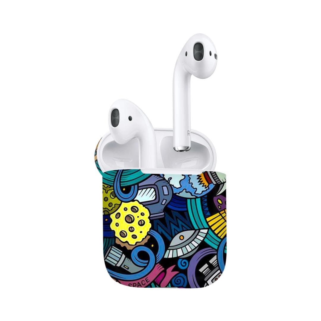 Airpods Space Doodle skins