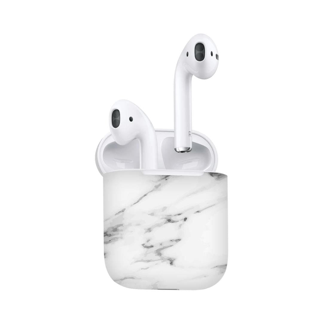 Airpods White Marble skins