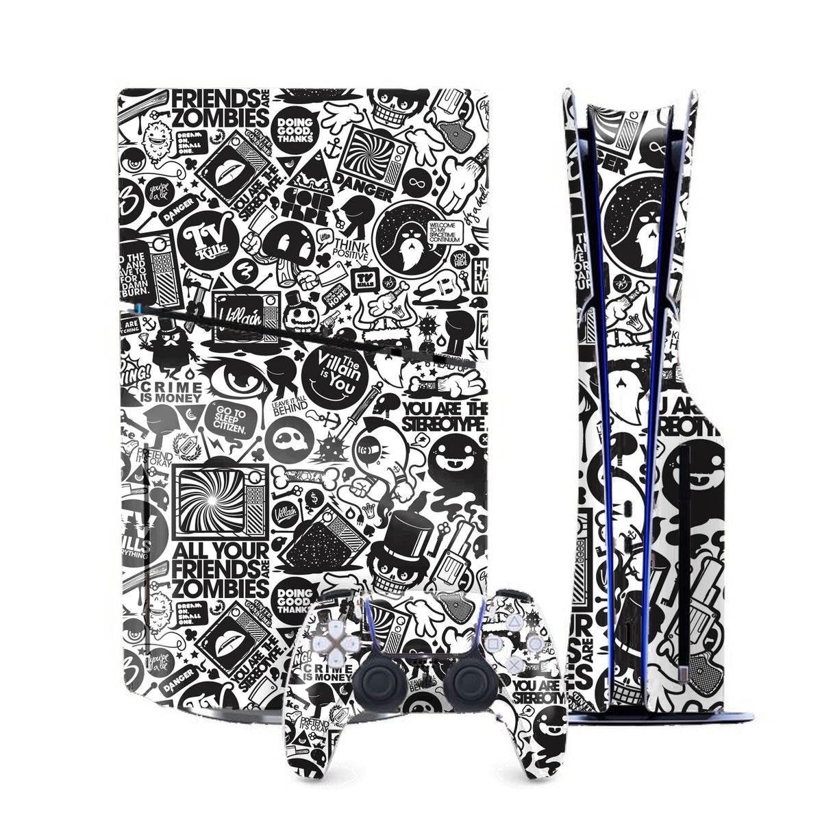 All Your Friends Are Zombies PlayStation 5 Slim skin by Decalz