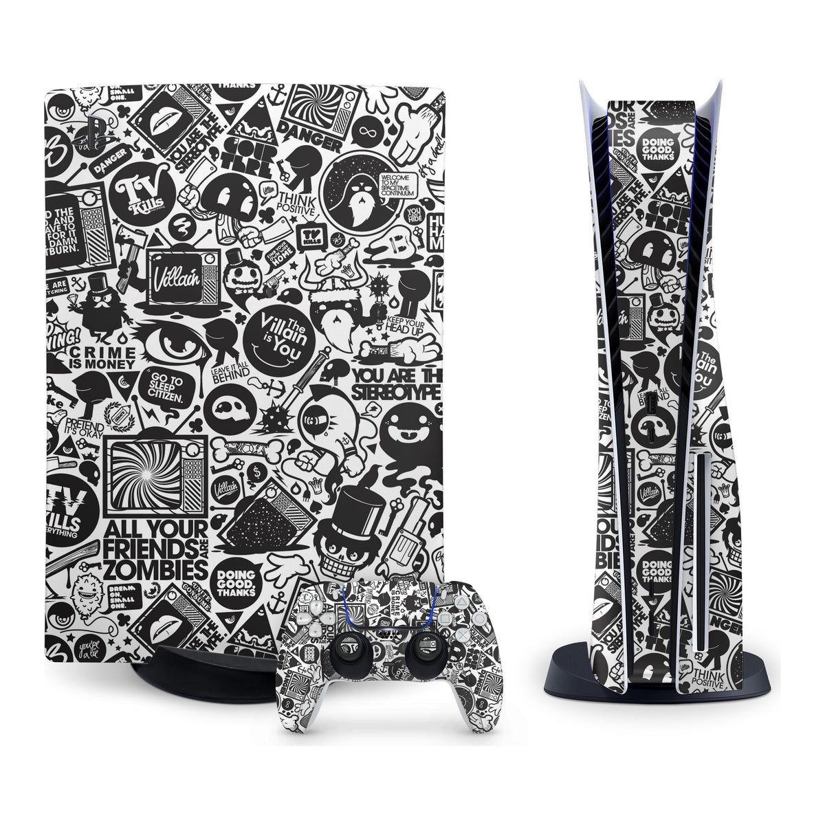 All Your Friends Are Zombies PlayStation 5 Fat Skins & Wraps