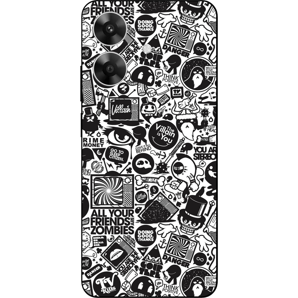 All Your Friends Are Zombies skin on Realme Narzo N61 by Decalz