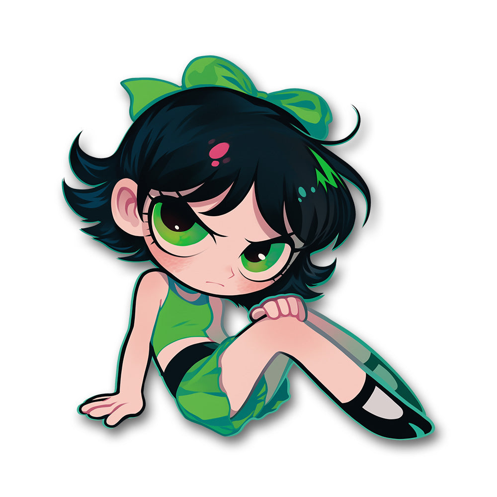 Angry Buttercup Powerpuff Girls Sticker