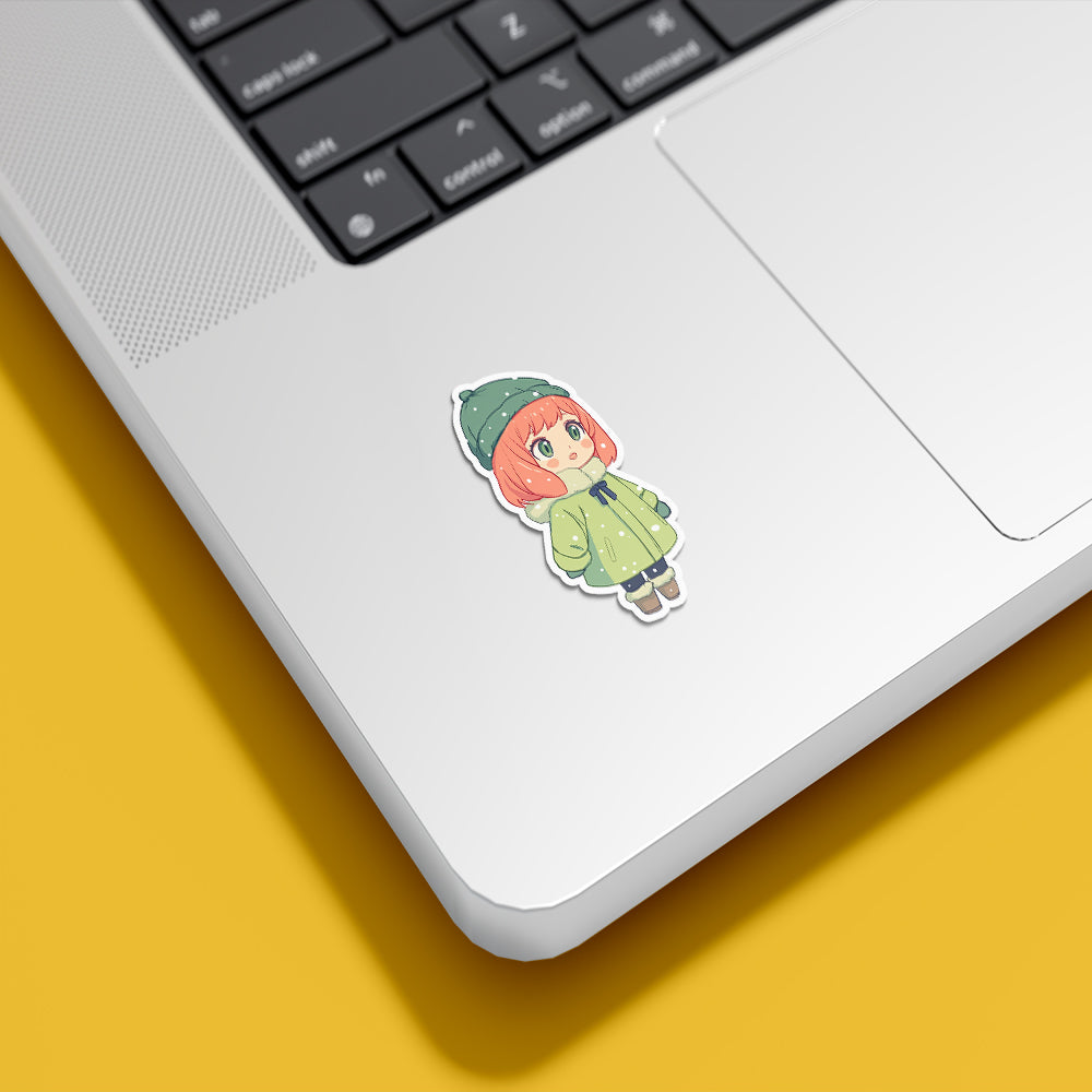 Anya Forger Winter Outfit Spy X Family Sticker