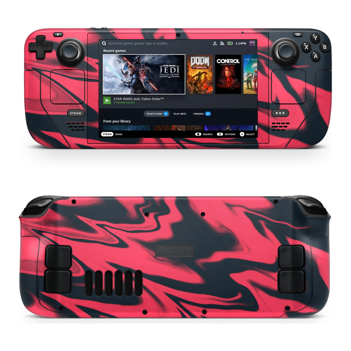 Ares Red Steam Deck skin by Decalz