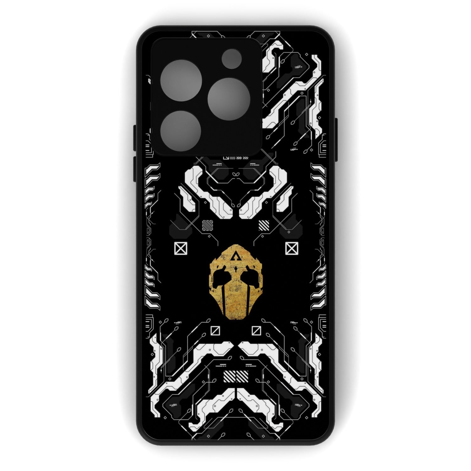 Athen printed metal phone case - flat back view