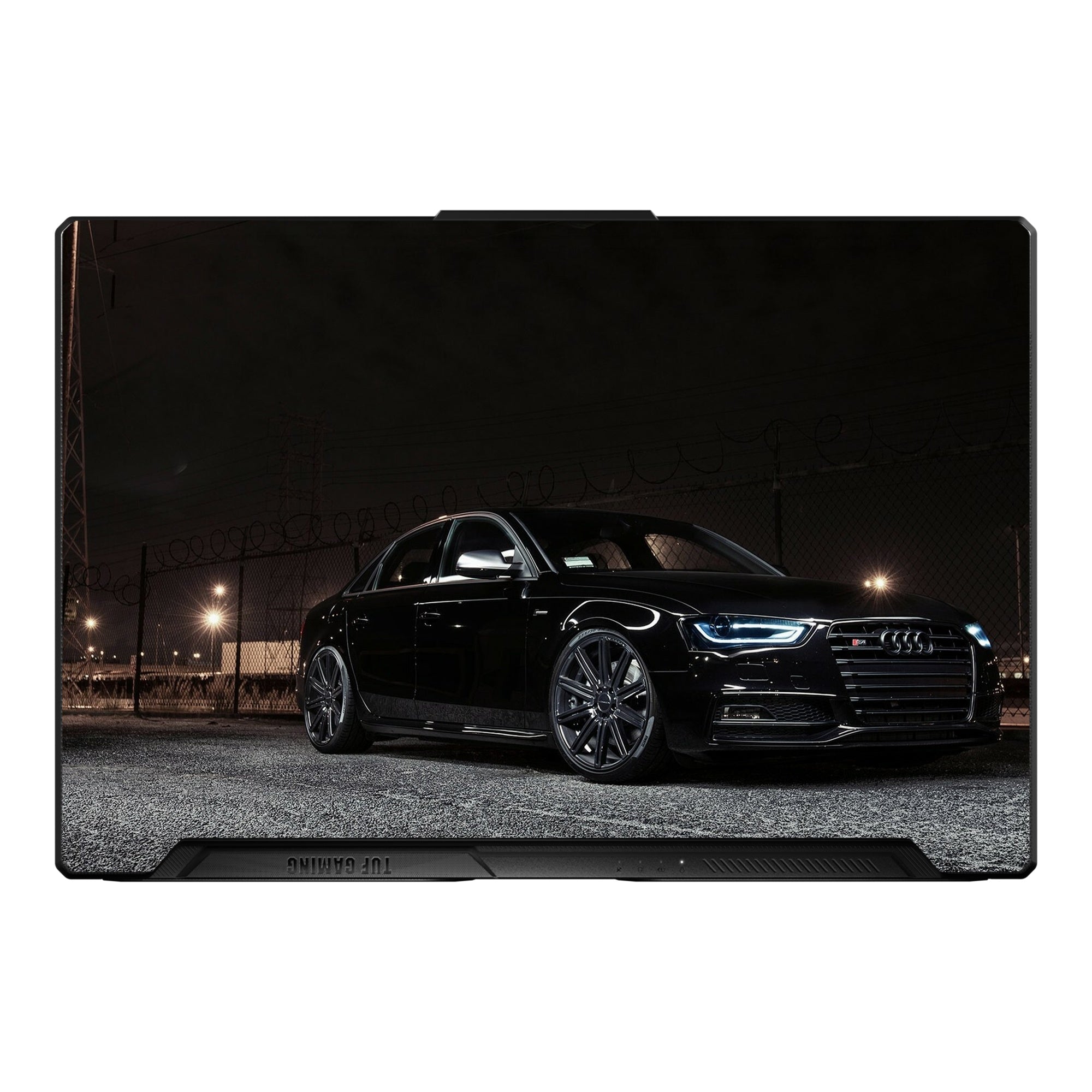 Audi Black Sports Car Front Angle by Decalz