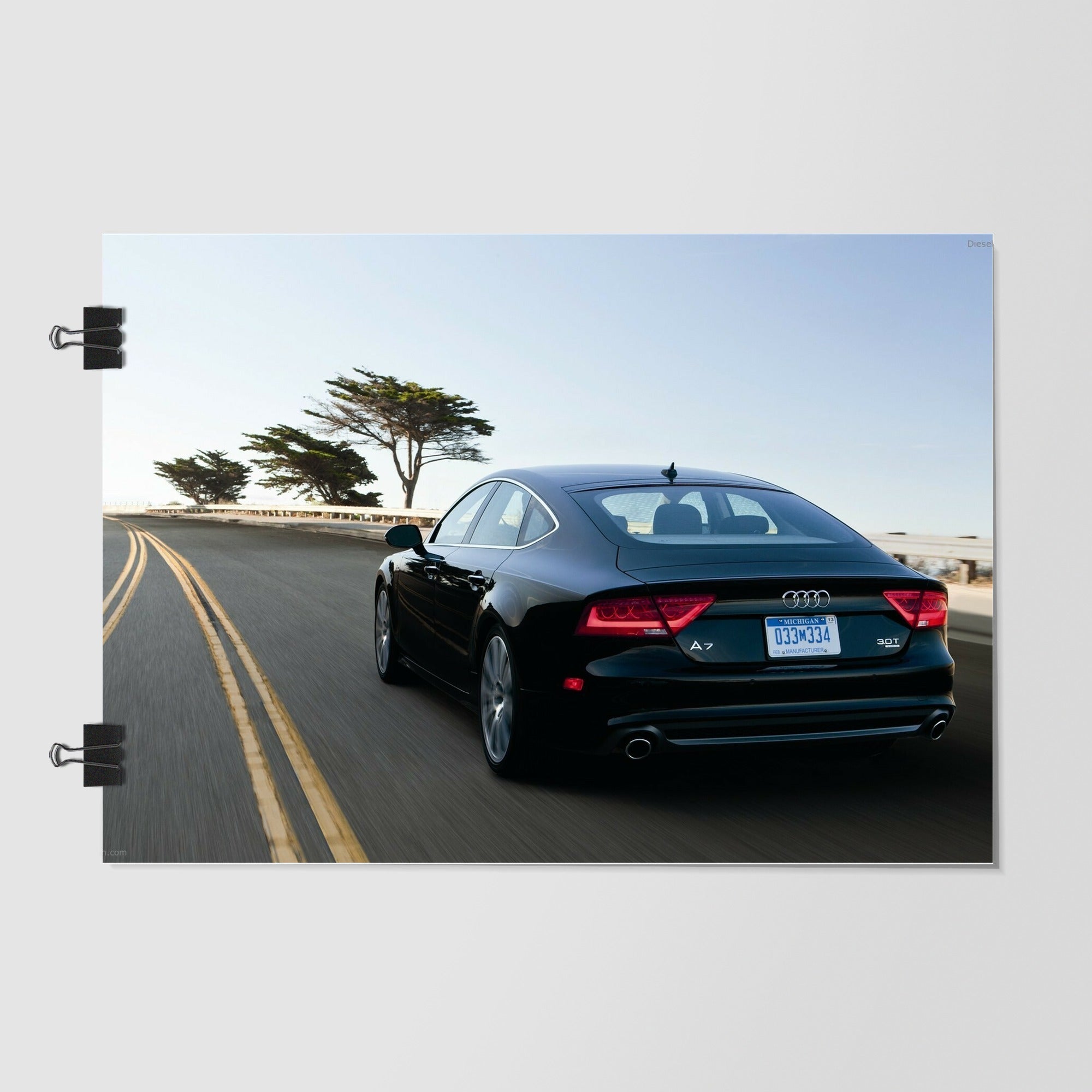 Audi Black Sports Car Close Up Detail by Decalz