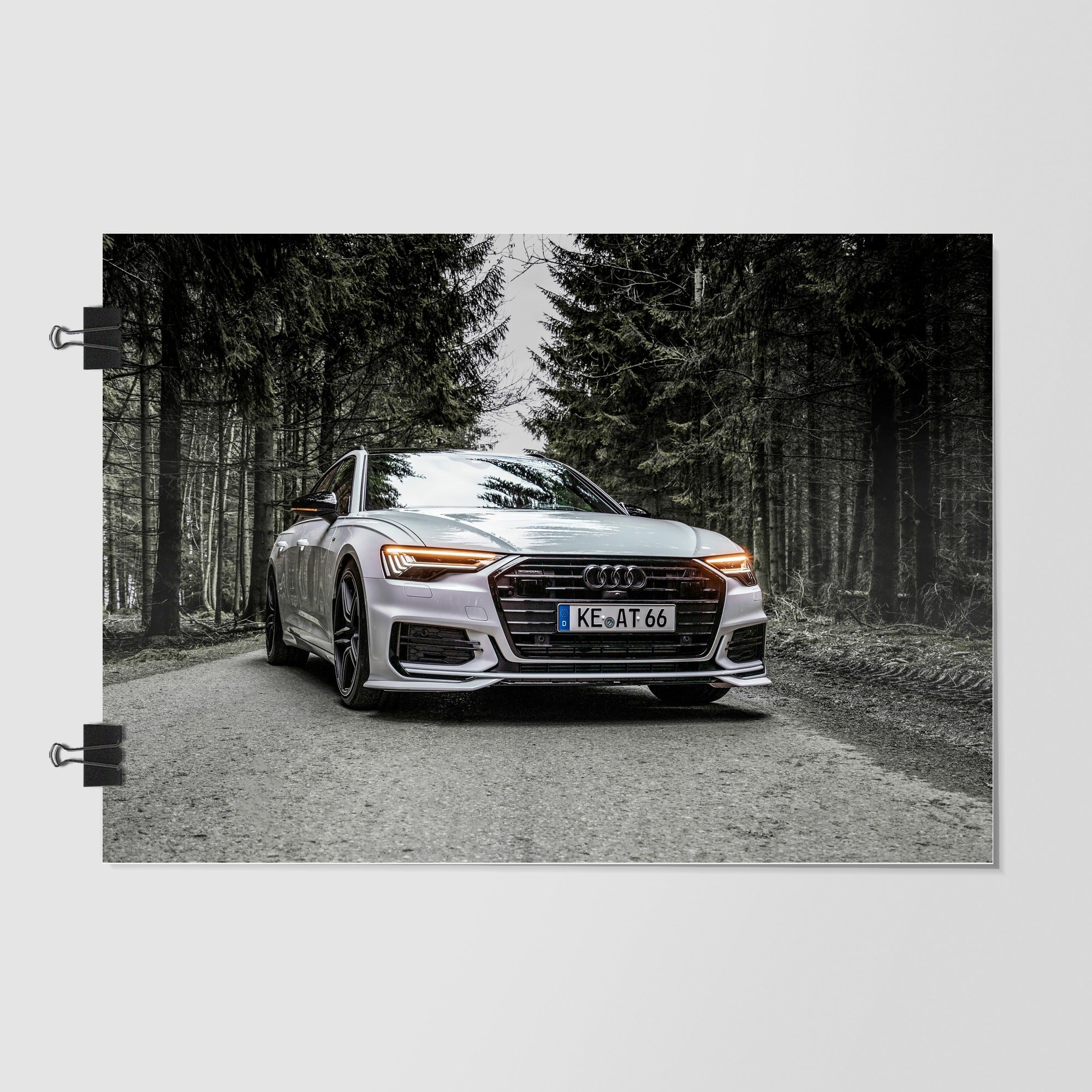 Audi Black Sports Car Side Profile by Decalz