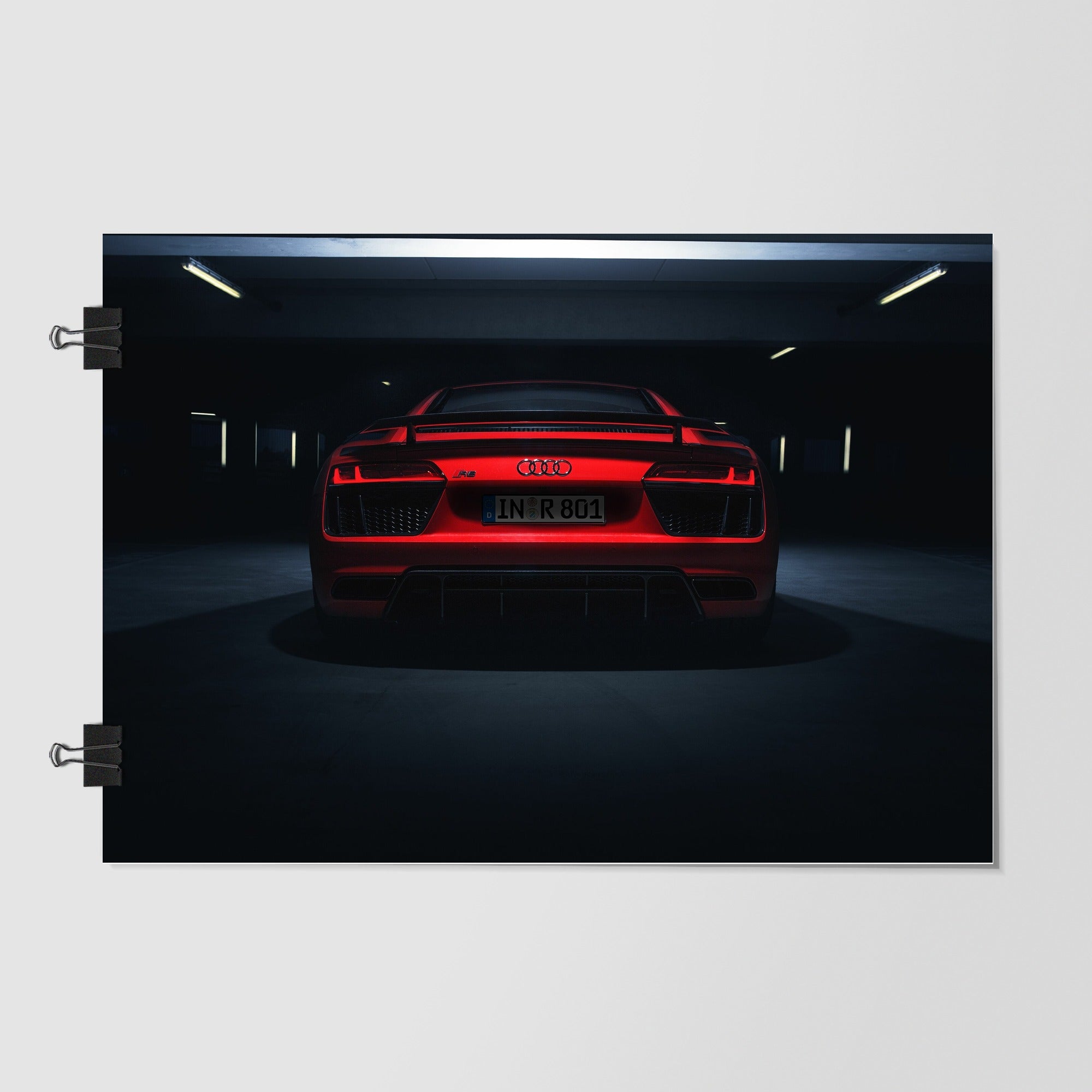 Audi Black Sports Car Studio Shot by Decalz