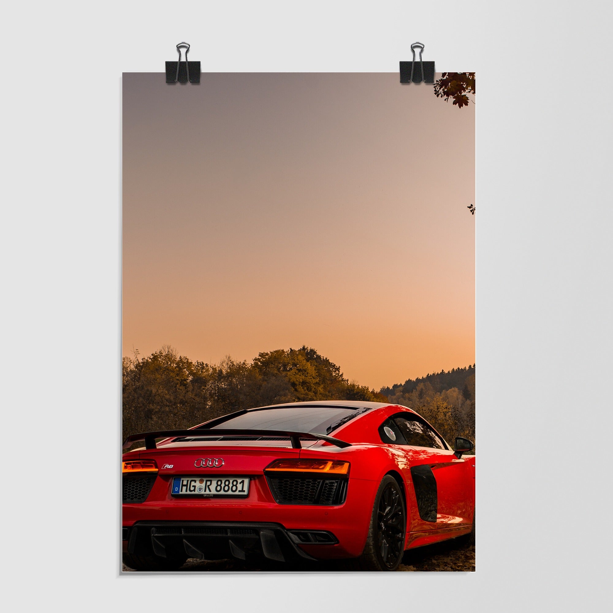 Audi Brown Sports Car Dramatic Lighting by Decalz