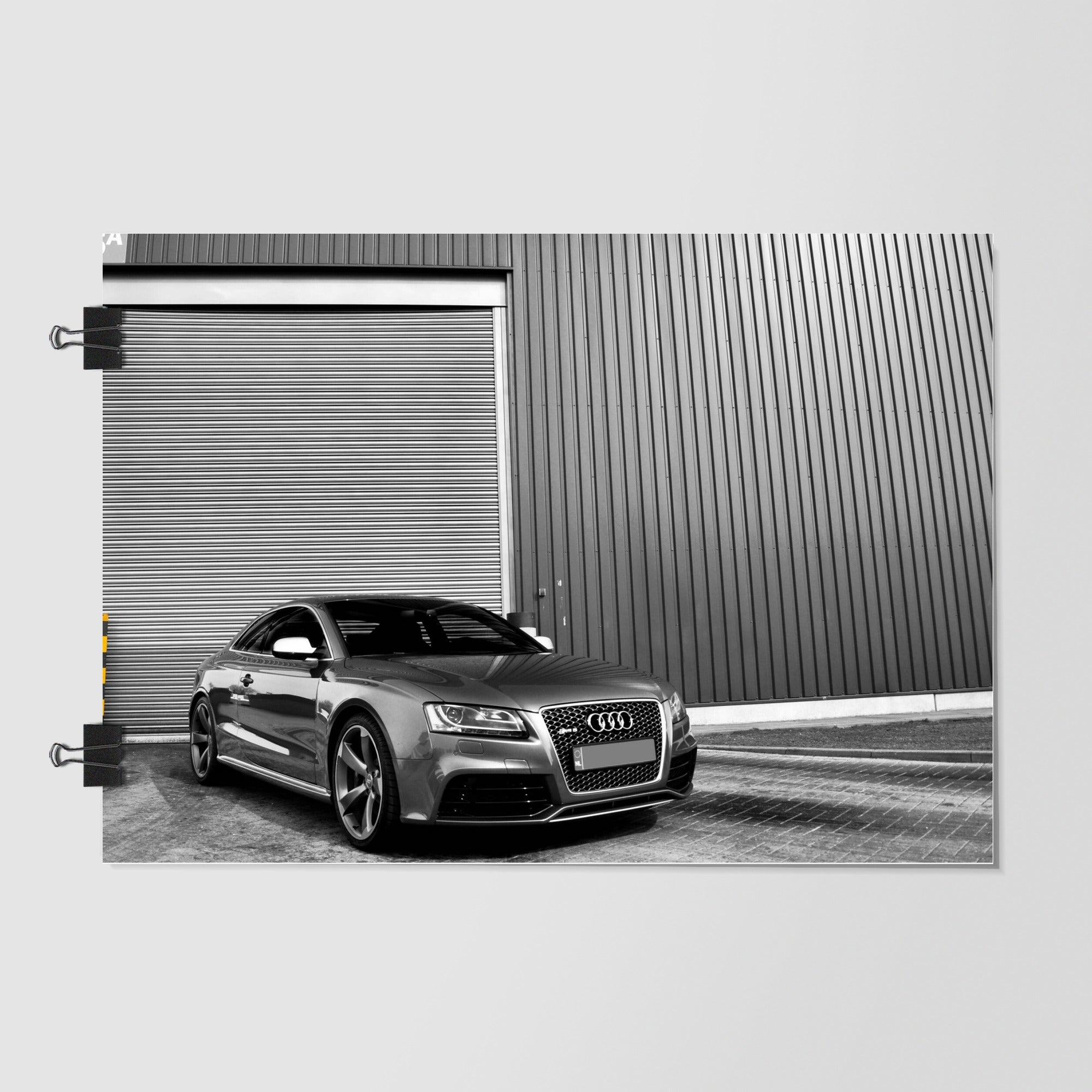 Audi Gray Sports Car Night Scene by Decalz