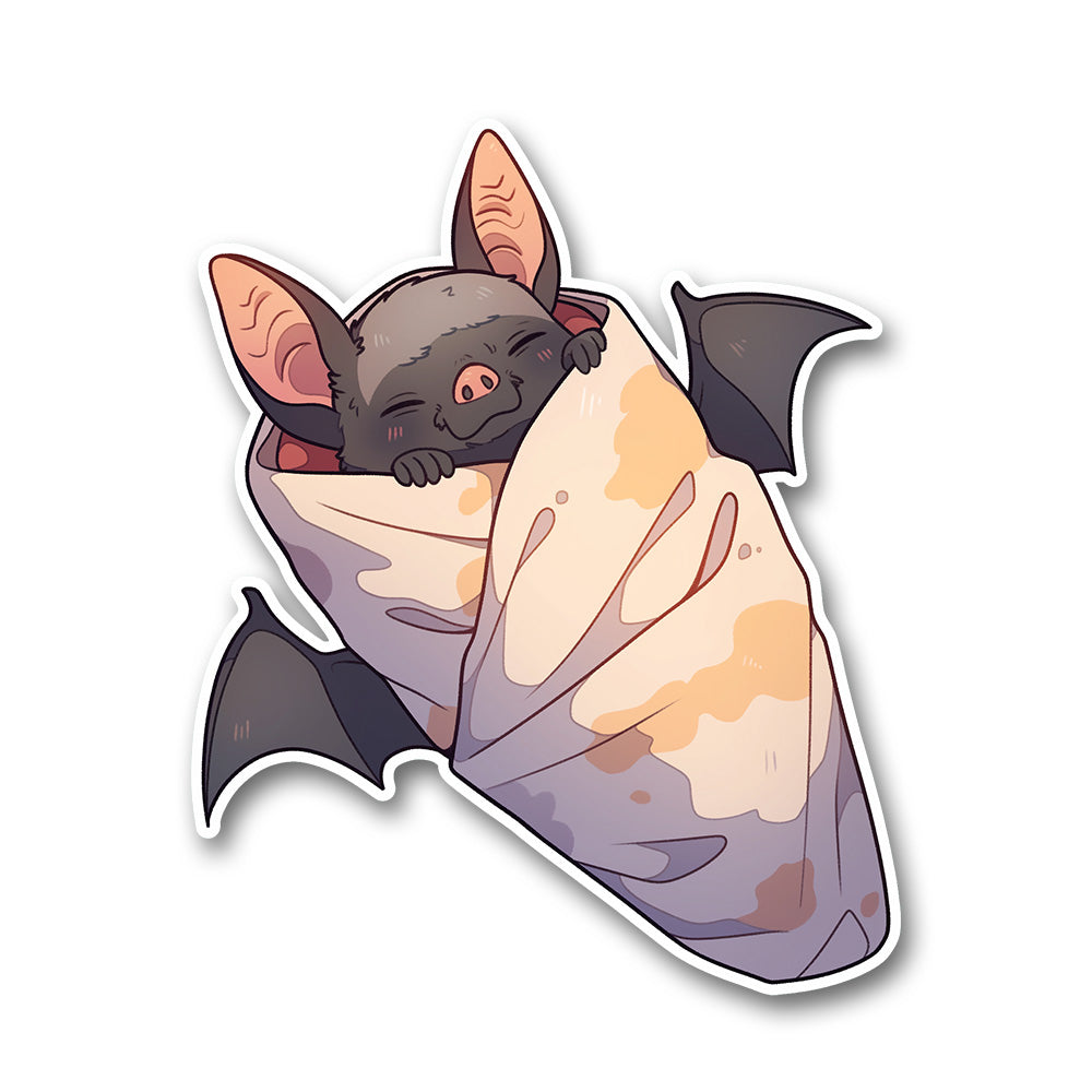 Bat Burrito Funny Sticker