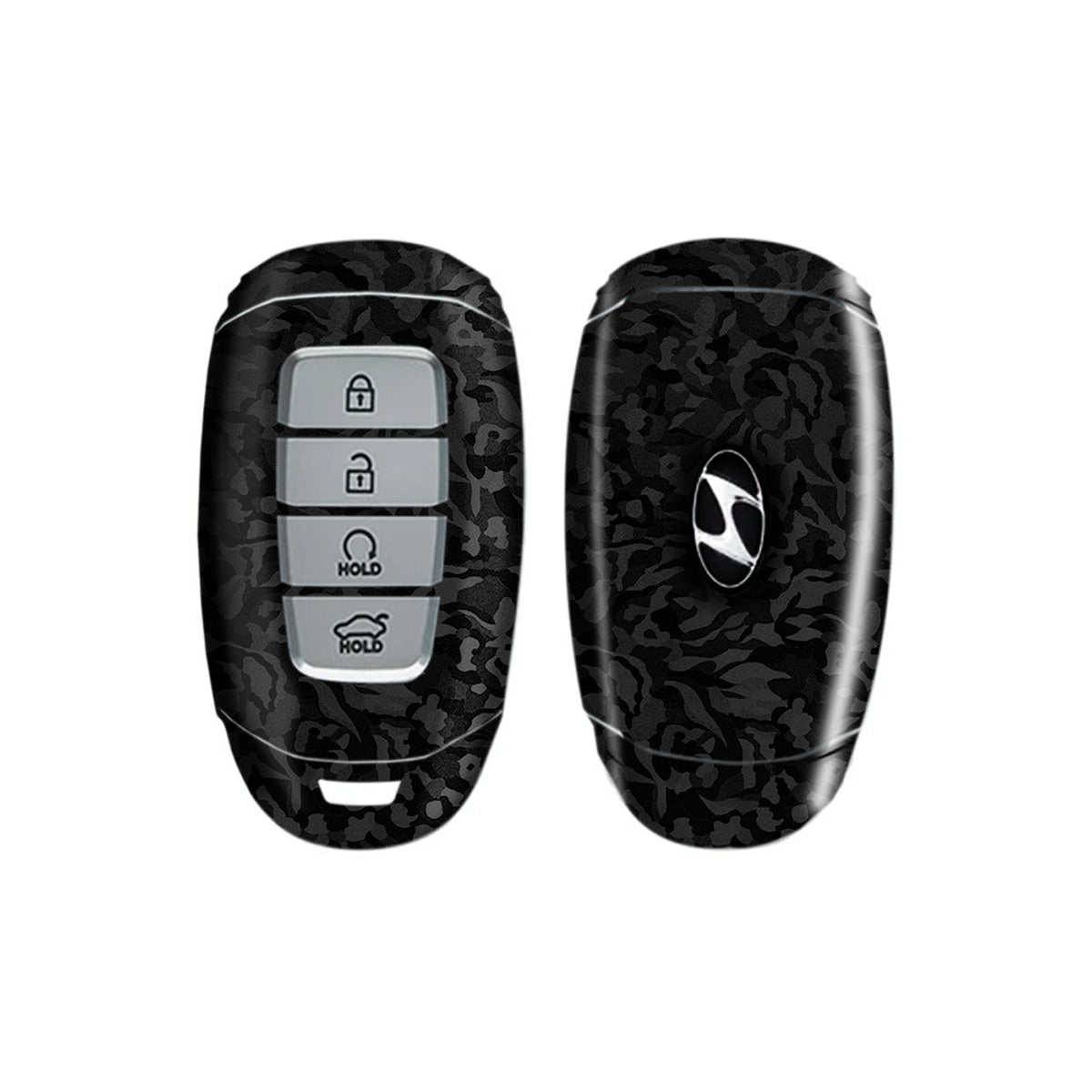 Powdercoat Car Key Black Camo - Car Key Skins