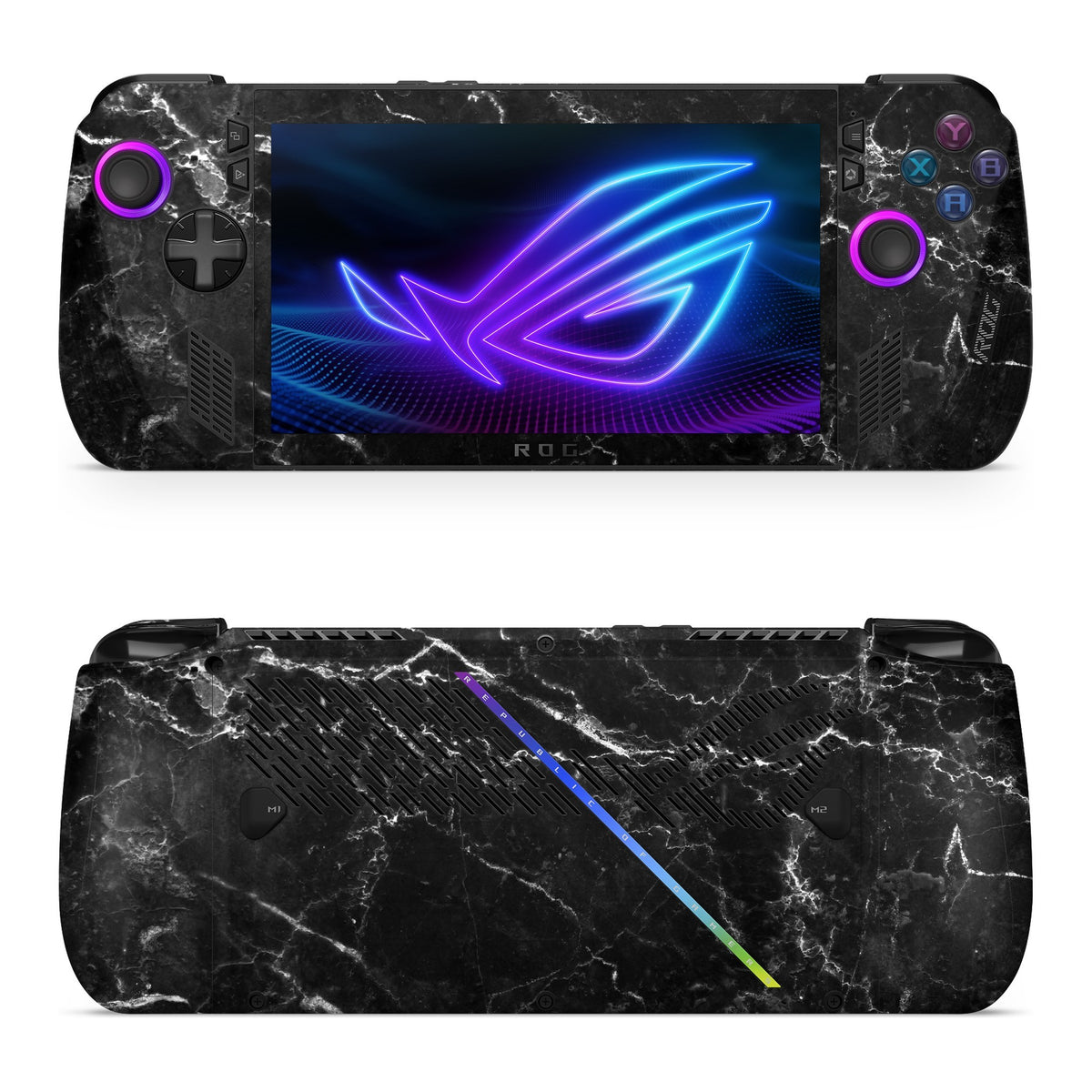 Black Marble Asus ROG Xbox Ally X skin by Decalz