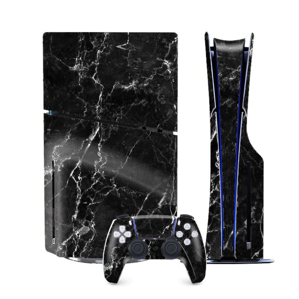 Black Marble PlayStation 5 Slim skin by Decalz