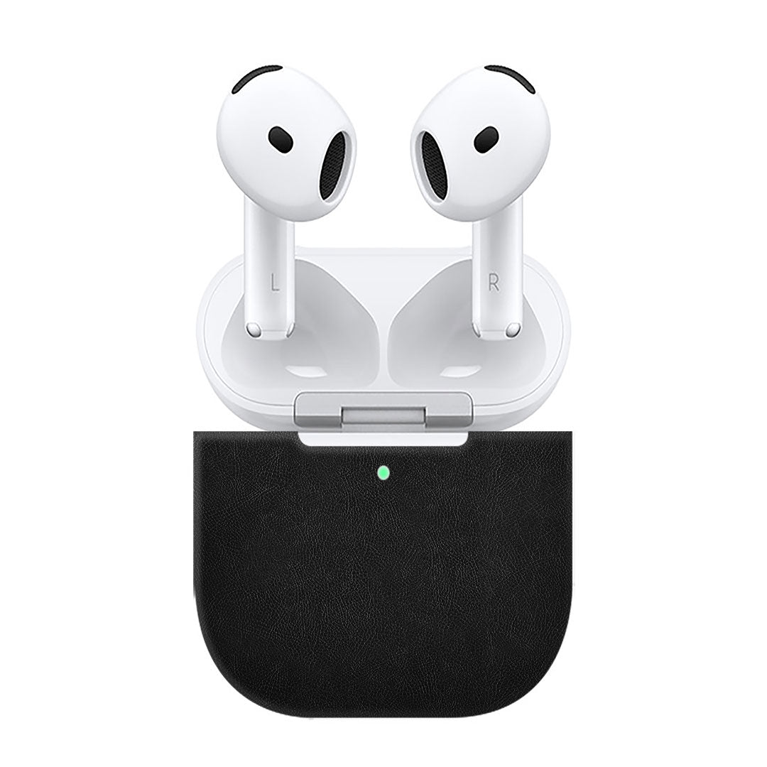 Airpods 4 Black Leather Skins