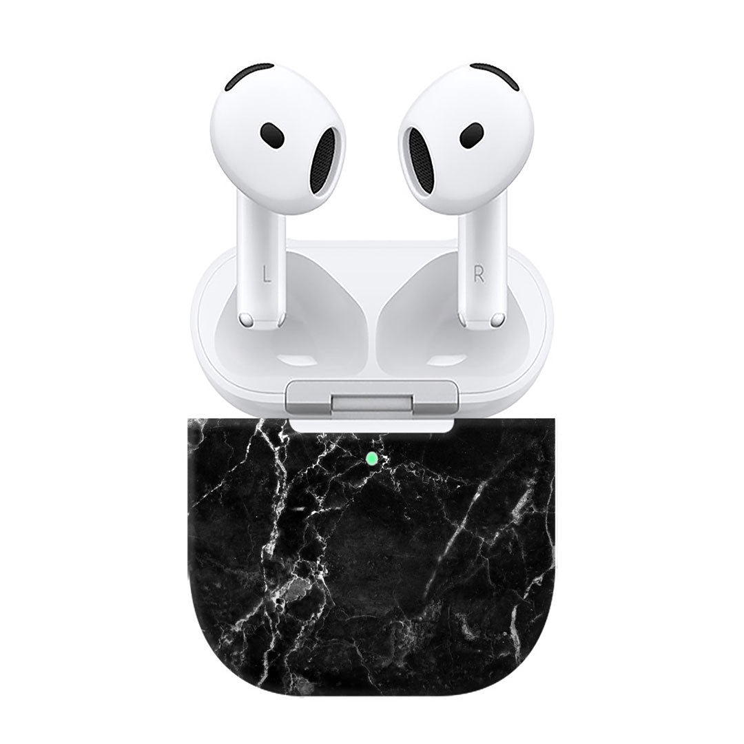 Airpods 4 Black Marble Skins