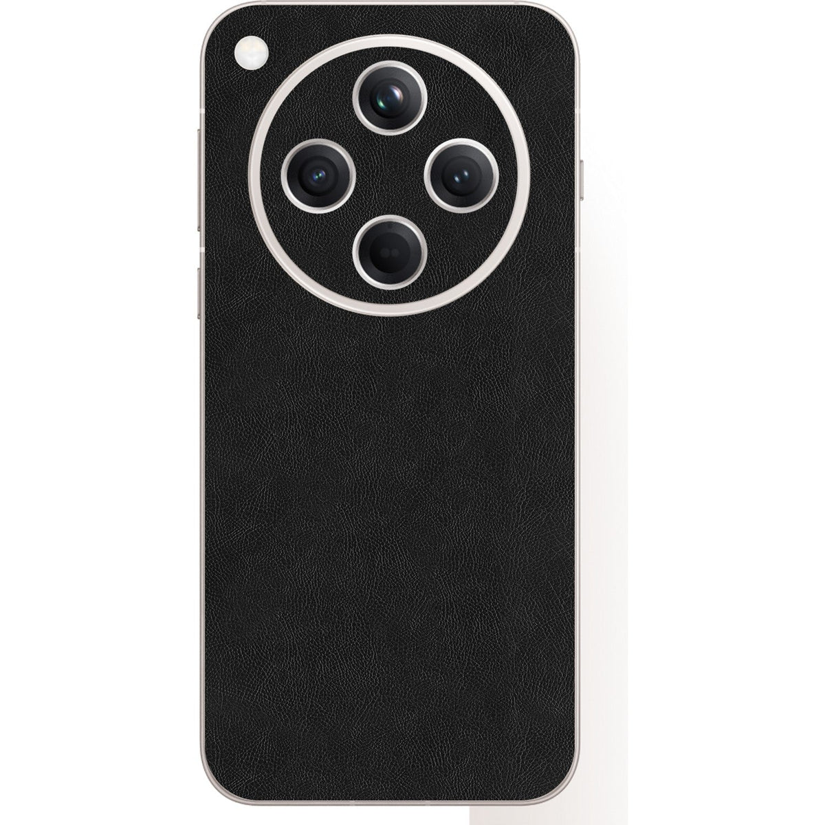 Black Leather skin on Oppo Find X8 (5G) by Decalz
