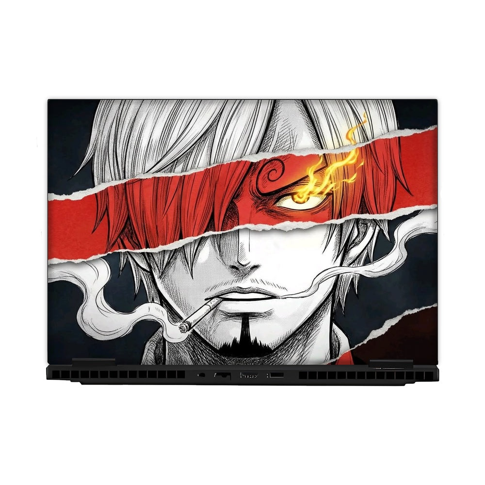 Black Leg Inferno skin on Hp Omen Gaming 16-AM0241TX by Decalz