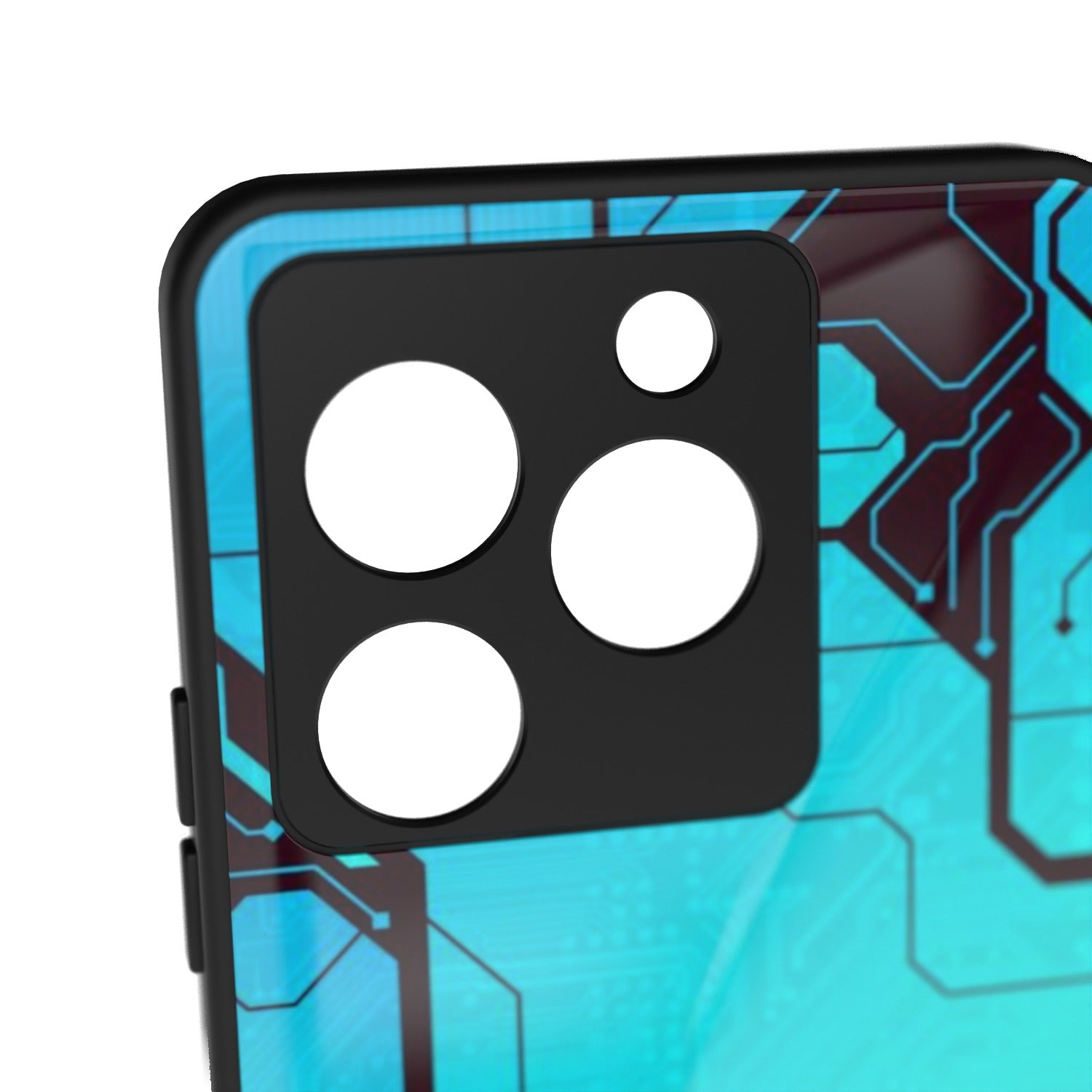 BlueBoard printed metal phone case - camera close-up
