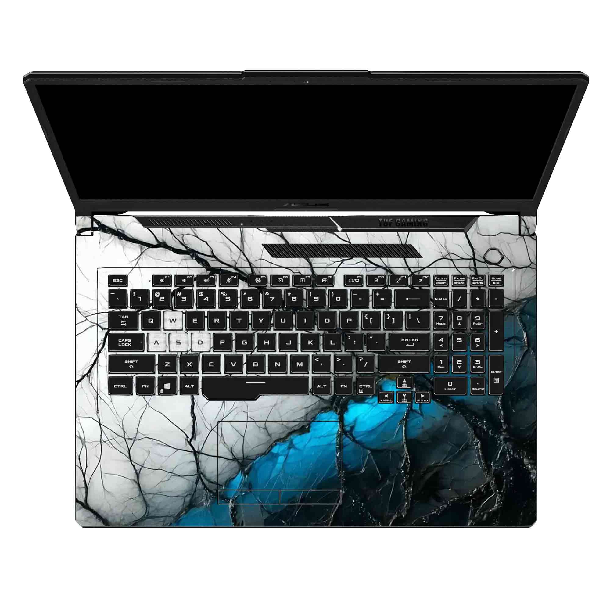 Blue Ice Fractal - Laptop Skins