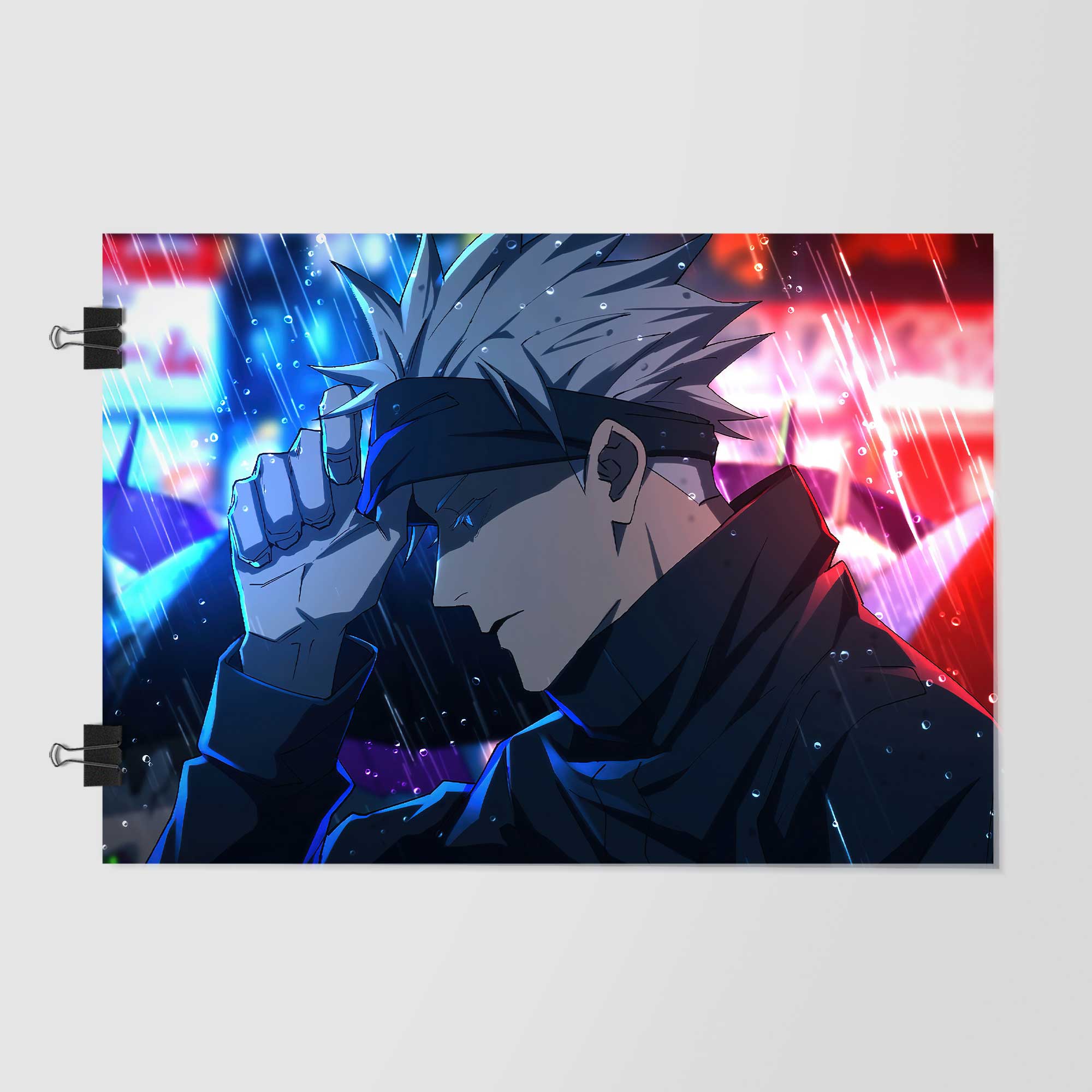Blue Neon Sorcerer Poster