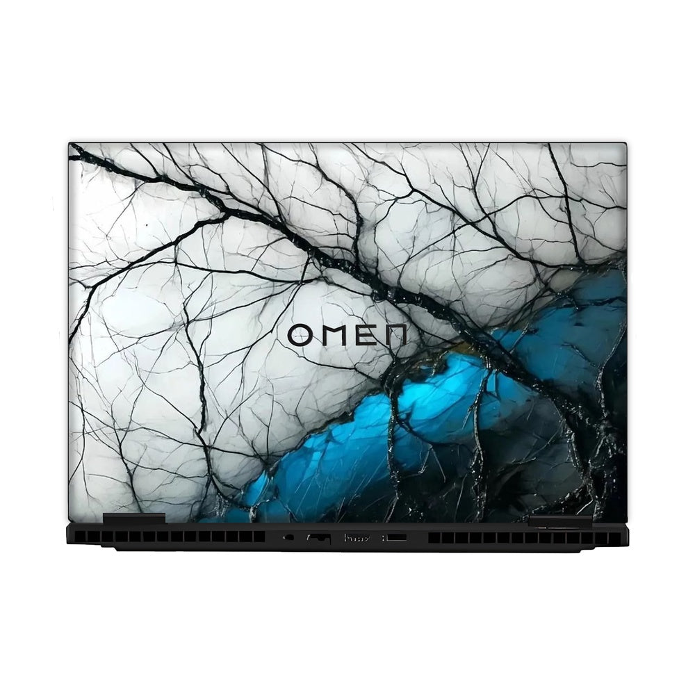 Blue Ice Fractal skin on Hp Omen Gaming 16-AM0241TX by Decalz
