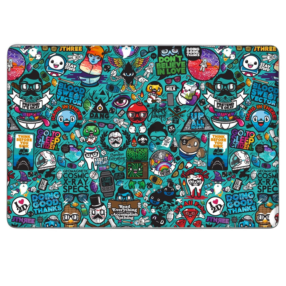 Blue Sketch skin on Hp Elitebook 820 G3 by Decalz