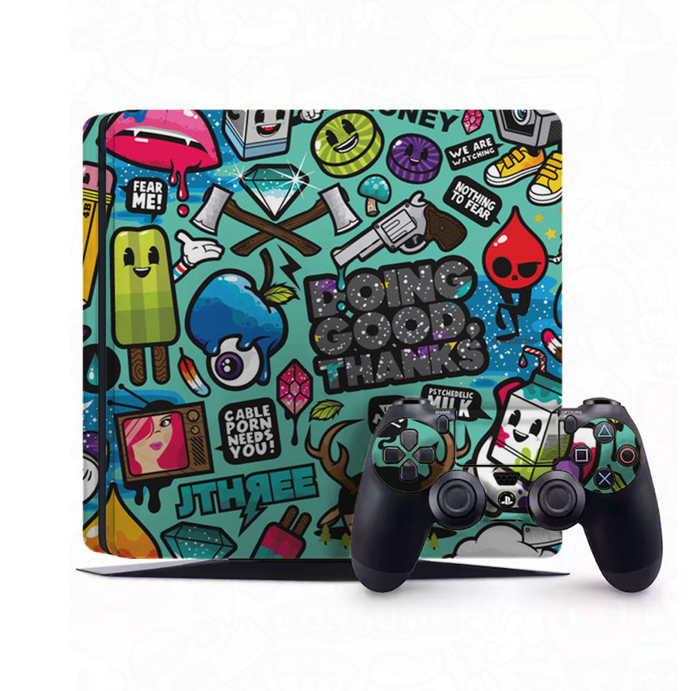 Bluesketch PlayStation 4 Slim Skins & Wraps