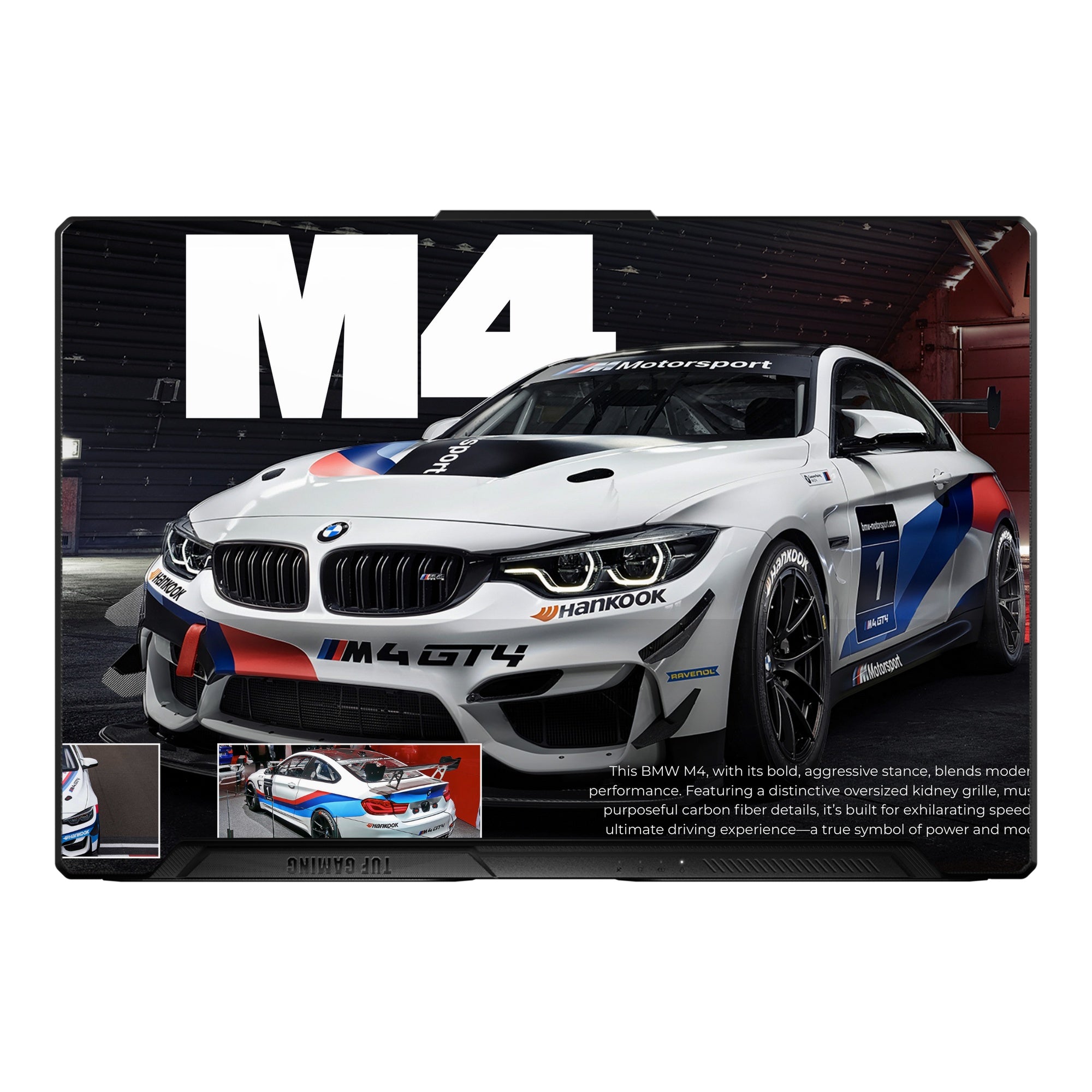 Bmw M4 White Track by Decalz