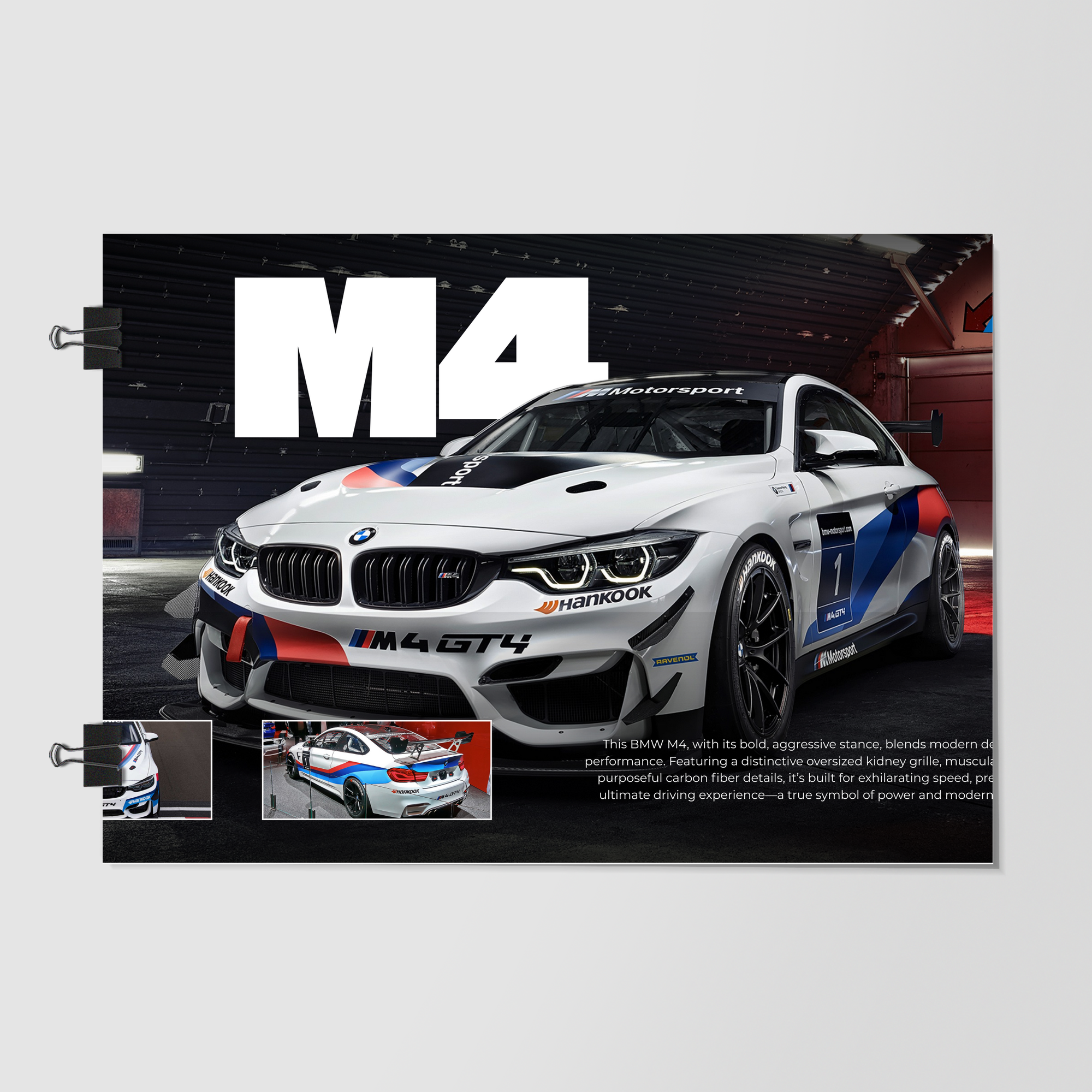 Bmw M4 White Track by Decalz