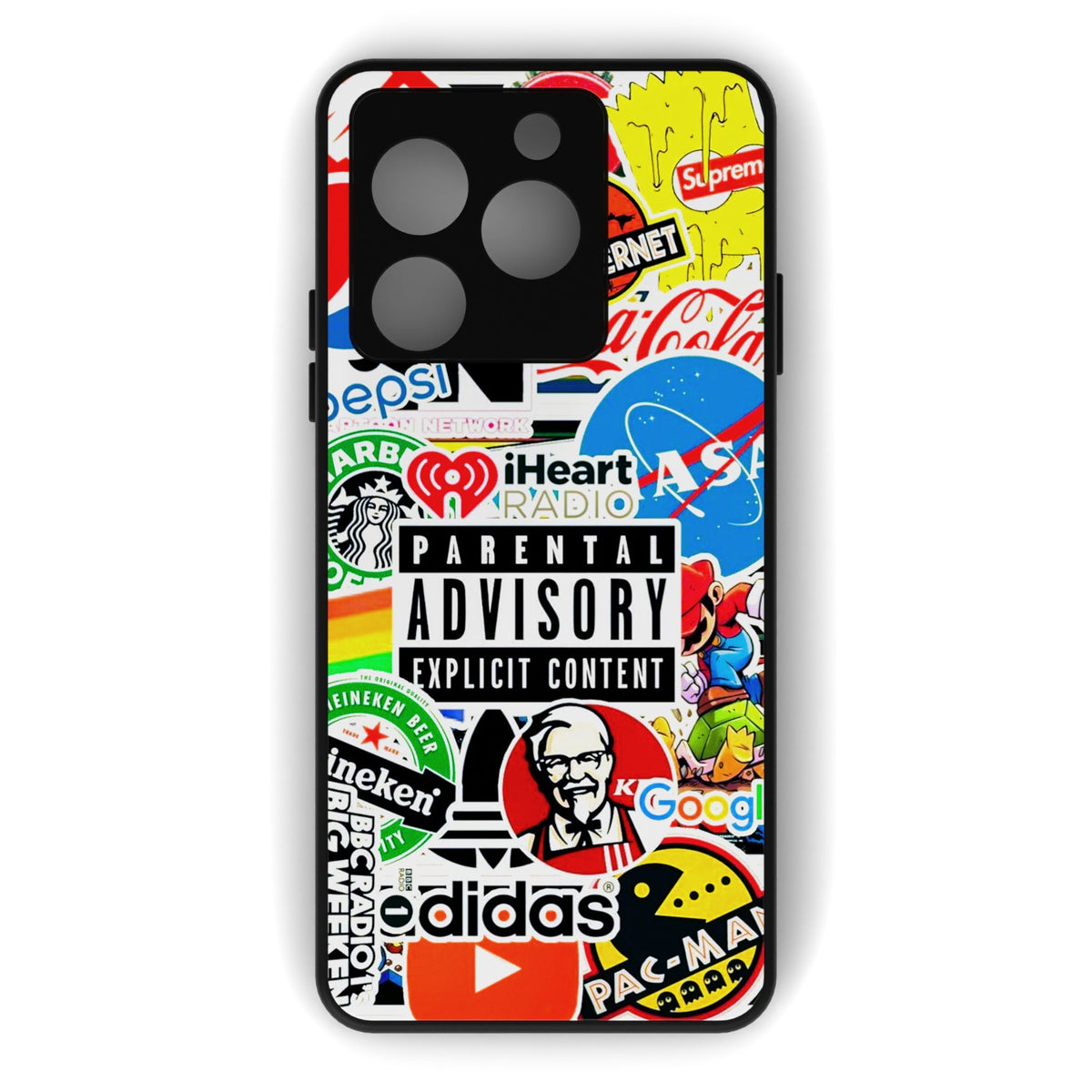 Boldbadge printed metal phone case - flat back view