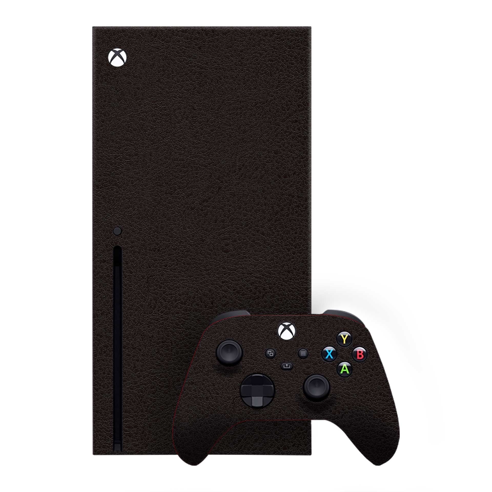 Brown Leather Xbox One X Skins & Wraps
