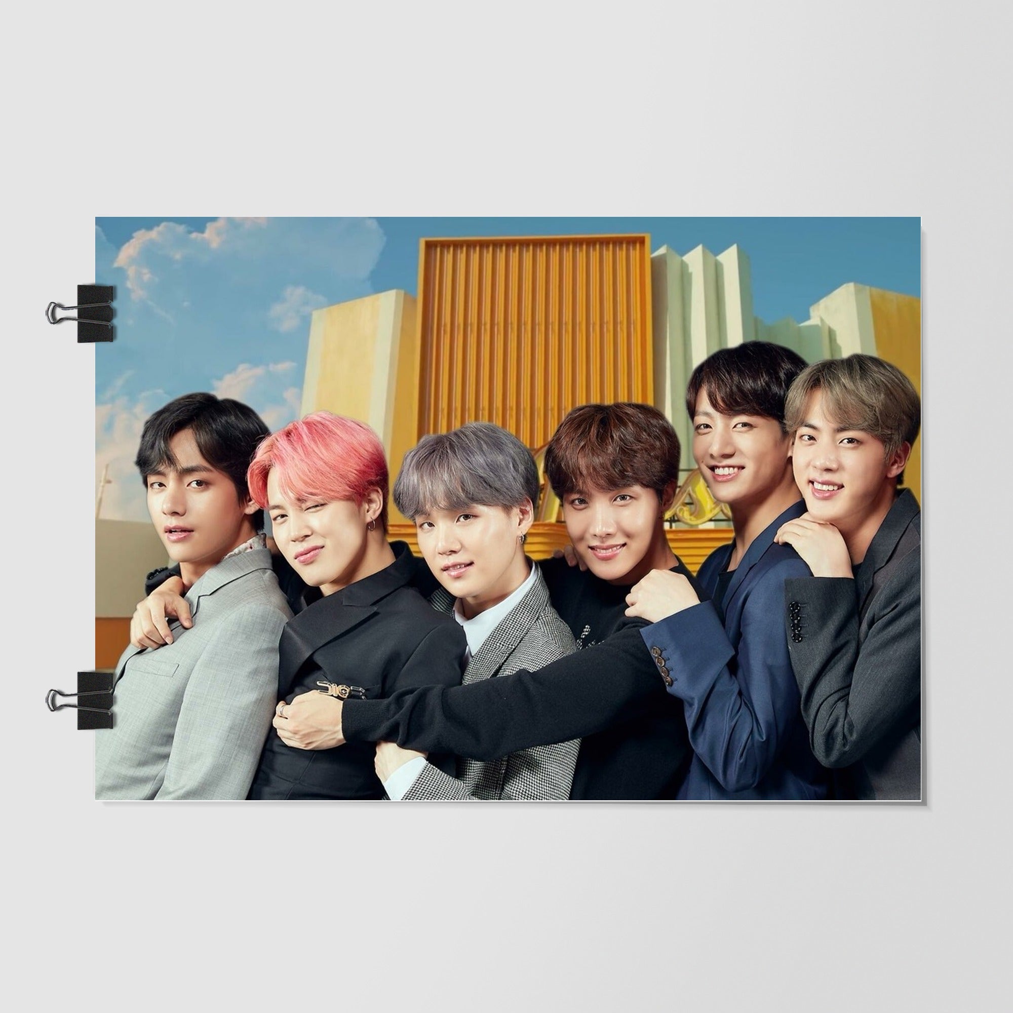 Bts Teal Kpop Group Portrait by Decalz